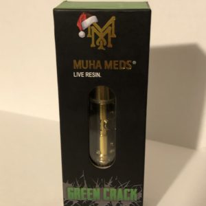 Muha Meds Green Crack Cartridge THC Live Resin Vape 1G