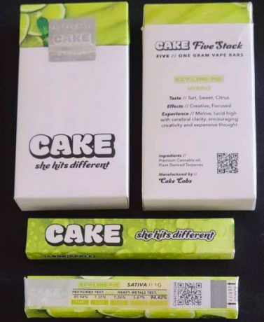 Cake Carts Key Lime Pie Indica Vape Disposable 1G