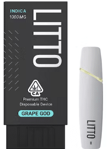 Grape God Litto Disposable THC Vape Bar – 1G INDICA