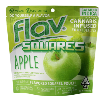 Flav Edibles Square – Green Apple – 100mg