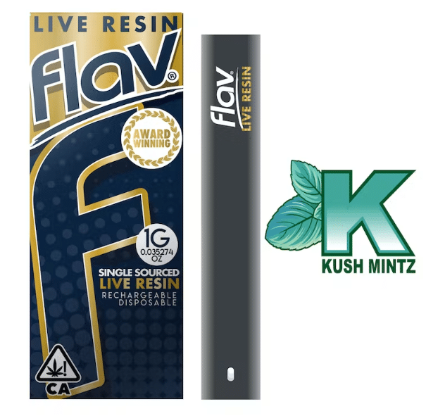 Flav Disposable Bars – Live Resin Kush Mintz Kush (HYBRID) 1G