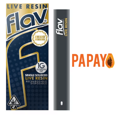 Flav Disposable – Live Resin Papaya (HYBRID) 1g