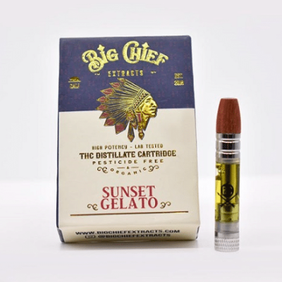 Sunset Gelato (HYBRID) | Big Chief  THC Cartridge 1G