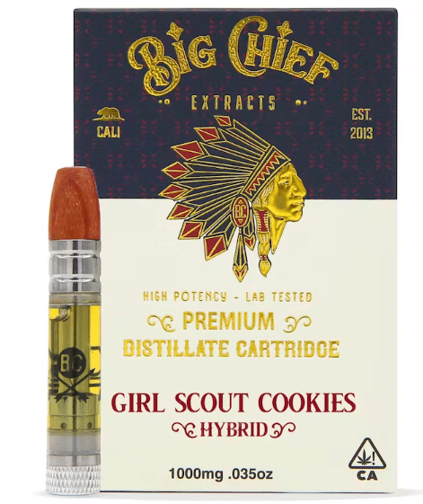 Big Chief THC Cartridge 1G – Girl Scout Cookies (GSC)