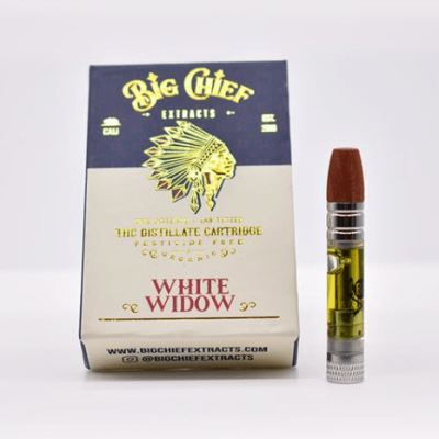 White Widow (INDICA) | Big Chief  THC Cartridge 1G