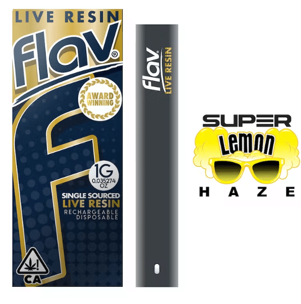Flav Disposable Bars – Live Resin Super Lemon Haze (Sativa) 1G