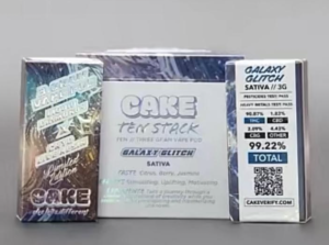 Galaxy Glitch cake disposable